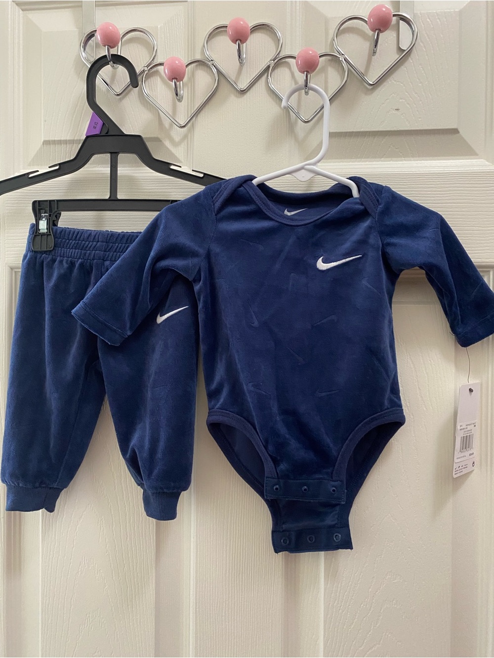 Nike Navy Blue Infant Bodysuit and Pants Set